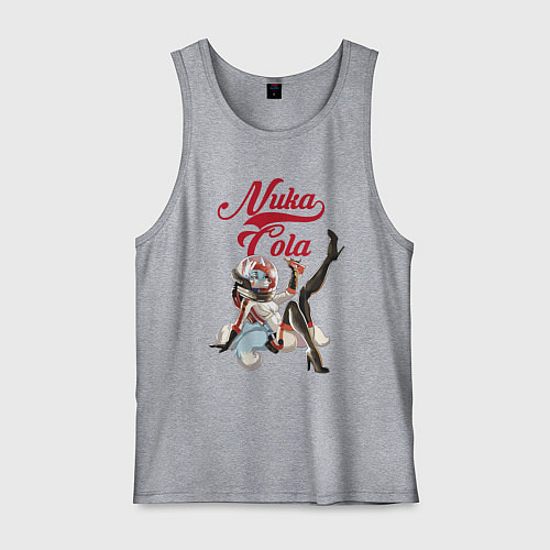 Мужская майка Fallout Nuka Cola Furry Poster / Меланж – фото 1