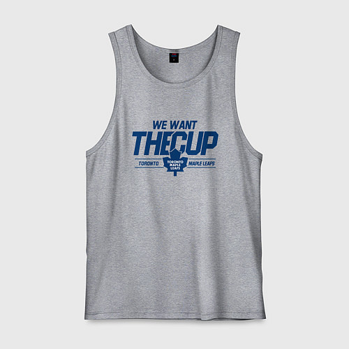 Мужская майка Toronto Maple Leafs We want the cup Торонто Мейпл / Меланж – фото 1