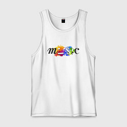 Мужская майка Music Цветная Портрет