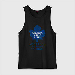 Майка мужская хлопок Toronto Maple Leafs are coming Торонто Мейпл Лифс, цвет: черный