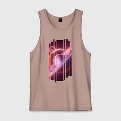 Майка мужская хлопок Моя Вселенная Космическое настроение, цвет: пыльно-розовый