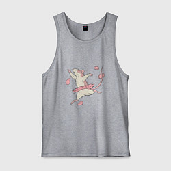 Майка мужская хлопок Мышь-балерина, цвет: меланж