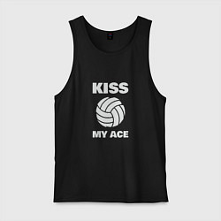 Майка мужская хлопок Kiss - My Ace, цвет: черный
