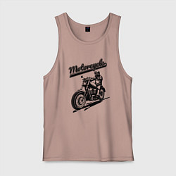 Майка мужская хлопок Motorcycle Cool rider, цвет: пыльно-розовый