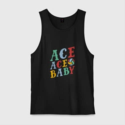 Майка мужская хлопок Ace Ace Baby, цвет: черный