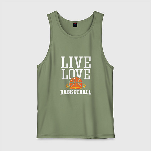 Мужская майка Live Love - Basketball / Авокадо – фото 1