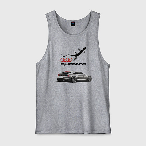 Мужская майка Audi quattro Lizard / Меланж – фото 1