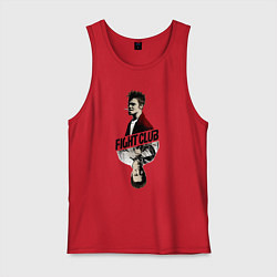 Майка мужская хлопок Fight Сlub, цвет: красный