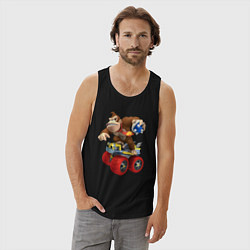 Майка мужская хлопок Donkey Kong Super Mario Nintendo, цвет: черный — фото 2