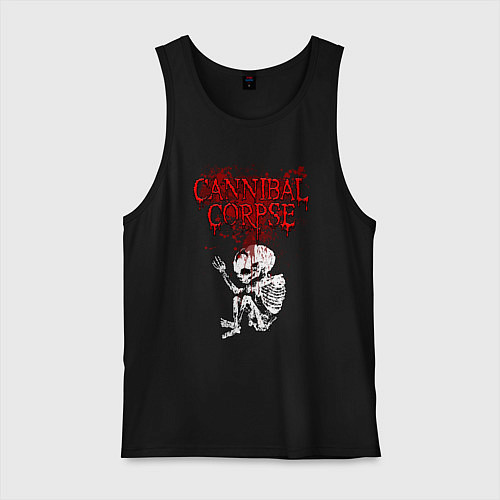 Мужская майка Cannibal Corpse skeleton / Черный – фото 1