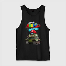 Майка мужская хлопок Tank Super Mario Odyssey, цвет: черный