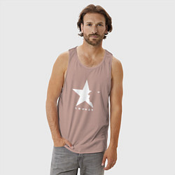 Майка мужская хлопок David bowie,, цвет: пыльно-розовый — фото 2