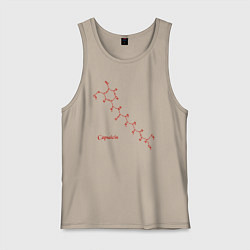 Майка мужская хлопок Капсаицин острый элемент перца, цвет: миндальный