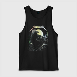 Майка мужская хлопок Metallica Raven & Skull, цвет: черный
