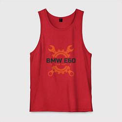 Майка мужская хлопок BMW E60, цвет: красный
