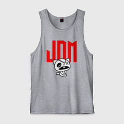 Майка мужская хлопок JDM Kitten-Zombie Japan, цвет: меланж