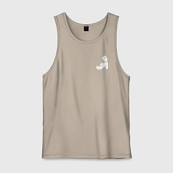 Майка мужская хлопок KoЯn, цвет: миндальный