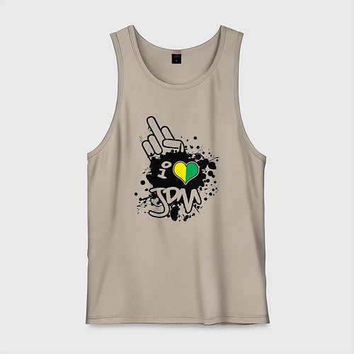 Мужская майка I love JDM Japan / Миндальный – фото 1