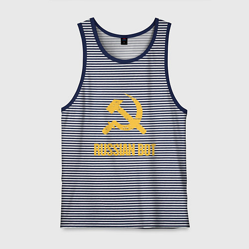 Мужская майка Atomic Heart: Russian Bot / Синяя тельняшка – фото 1