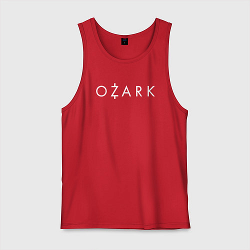 Мужская майка Ozark white logo / Красный – фото 1