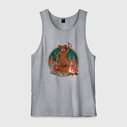 Мужская майка Винтажный енот на отдыхе Camping Raccoon
