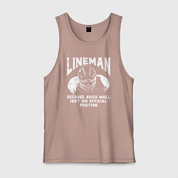 Майка мужская хлопок Лайнмен, цвет: пыльно-розовый