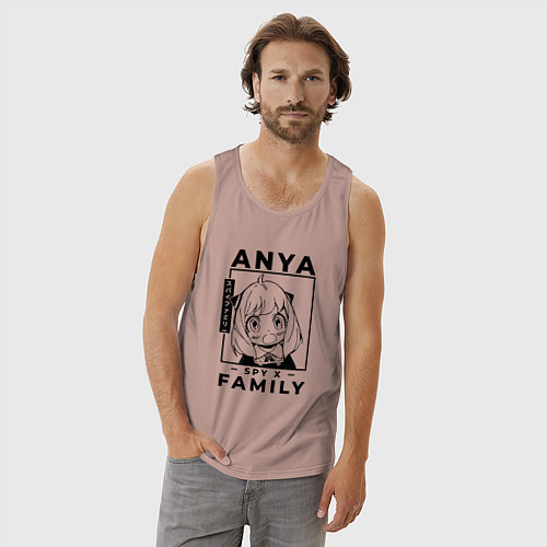 Мужская майка Семья Шпиона Аня Форджер Spy x Family / Пыльно-розовый – фото 3