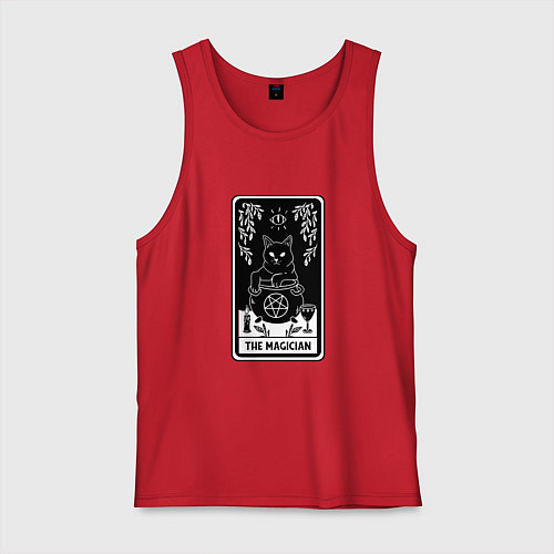 Мужская майка The Magician Tarot card Волшебник карта Таро / Красный – фото 1