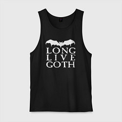 Майка мужская хлопок Long Live Goth, цвет: черный