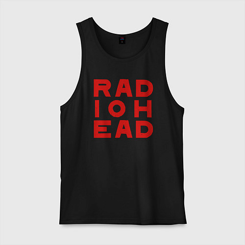 Мужская майка Radiohead большое красное лого / Черный – фото 1