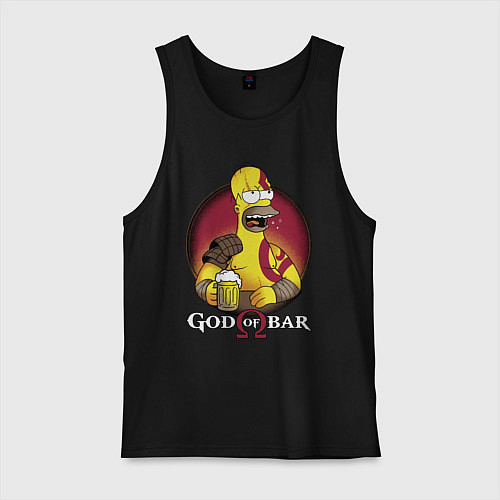 Мужская майка Homer god of bar / Черный – фото 1