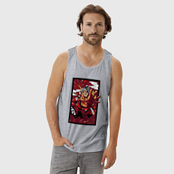 Майка мужская хлопок ЛУФФИ 5 ЙОНКО ONE PIECE, цвет: меланж — фото 2