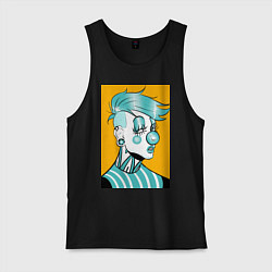 Майка мужская хлопок Клоун-панк, цвет: черный