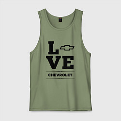 Майка мужская хлопок Chevrolet Love Classic, цвет: авокадо