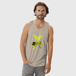 Майка мужская хлопок Exotic партер, цвет: миндальный — фото 2