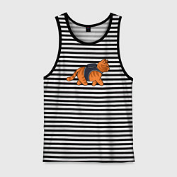 Мужская майка Минималистичны котик из stray