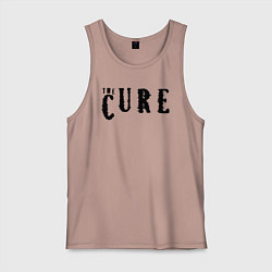 Майка мужская хлопок The Cure лого, цвет: пыльно-розовый