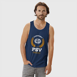 Майка мужская хлопок Лого PSV и надпись legendary football club, цвет: тёмно-синий — фото 2