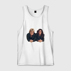 Майка мужская хлопок Modern Talking band, цвет: белый