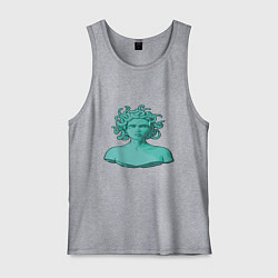 Майка мужская хлопок Девушка со змеями, цвет: меланж