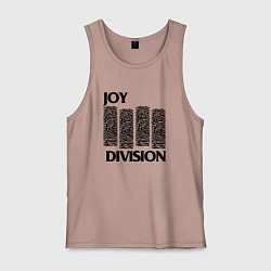 Майка мужская хлопок Joy Division - rock, цвет: пыльно-розовый