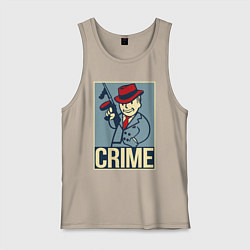 Майка мужская хлопок Vault crime boy, цвет: миндальный