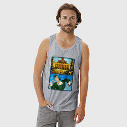 Майка мужская хлопок Остров сокровищ - доктор Ливси, цвет: меланж — фото 2