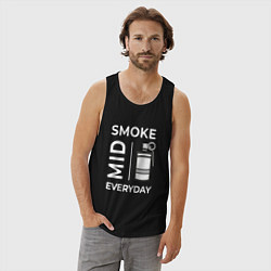 Майка мужская хлопок Smoke Mid Everyday, цвет: черный — фото 2