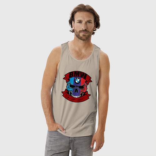 Мужская майка BMW sport mind / Миндальный – фото 3