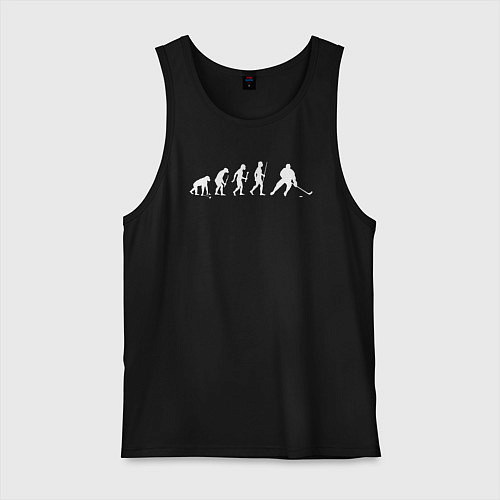 Мужская майка Эволюция в хоккей / Черный – фото 1