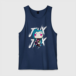 Майка мужская хлопок Funko pop Jinx, цвет: тёмно-синий