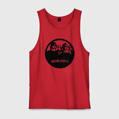 Мужская майка Bon Jovi rock / Красный – фото 1