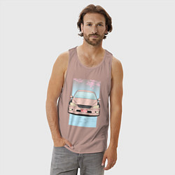 Майка мужская хлопок Toyota Altezza stance alternative, цвет: пыльно-розовый — фото 2