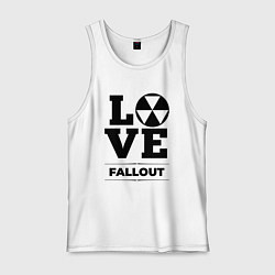 Майка мужская хлопок Fallout love classic, цвет: белый